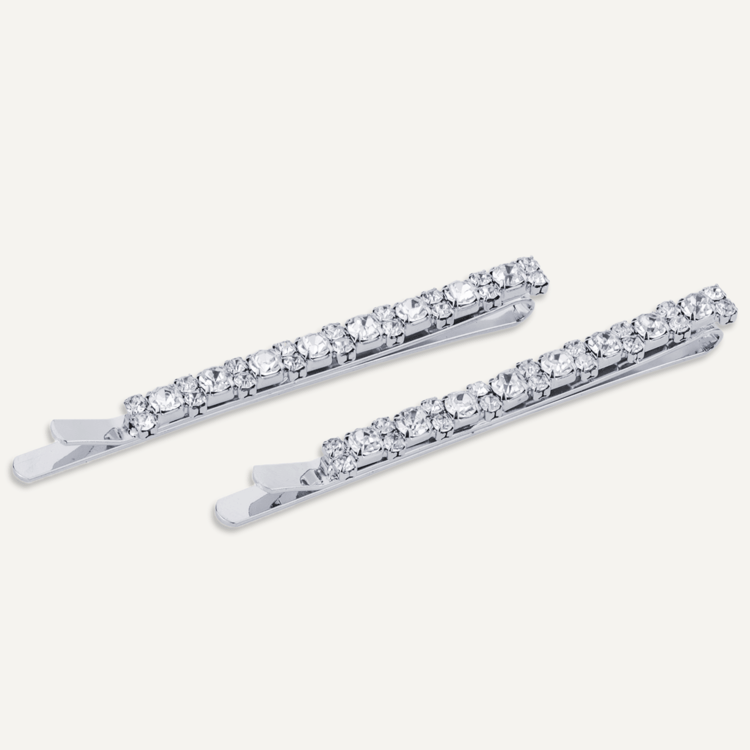 Kylie Crystal Encrusted Hair Slide In Silver - D&X Retail