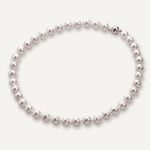 Audrey Mother of Pearl Beaded Necklace In Cream - D&X Retail