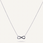 Keira Infinity Symbol Pendant Necklace In White Gold - D&X Retail