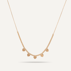 Keira Gold Hearts Short Necklace - D&X Retail