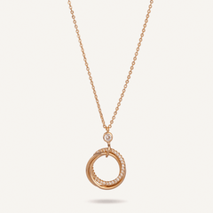 Keira Gold Cubic Zirconia Intertwined Circle Necklace - D&X Retail