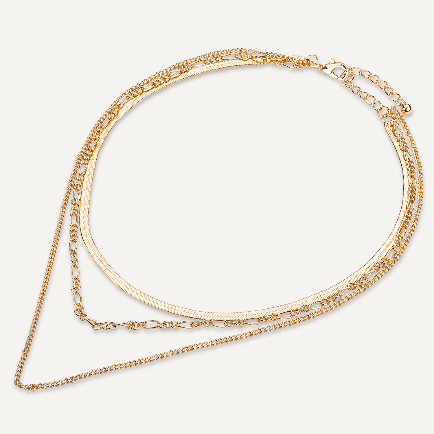 Alesha Multi Chain Short Necklace in Gold - D&X Retail