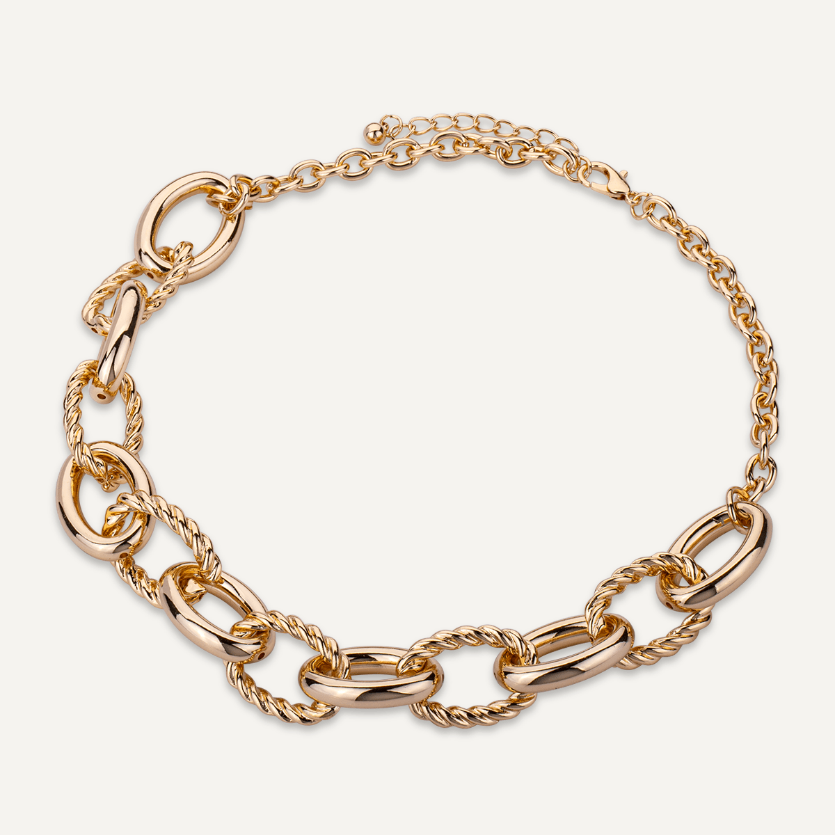 Alesha Short Chunky Rope Necklace In Gold - D&X Retail