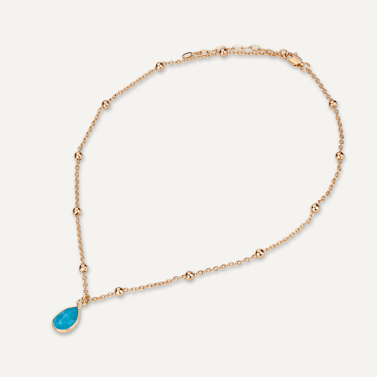 Sparkling Crystal & Cerulean Gold Clasp Necklace - D&X Retail