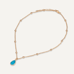 Sparkling Crystal & Cerulean Gold Clasp Necklace - D&X Retail