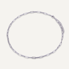 Alesha Short Link Necklace In Silver - D&X Retail