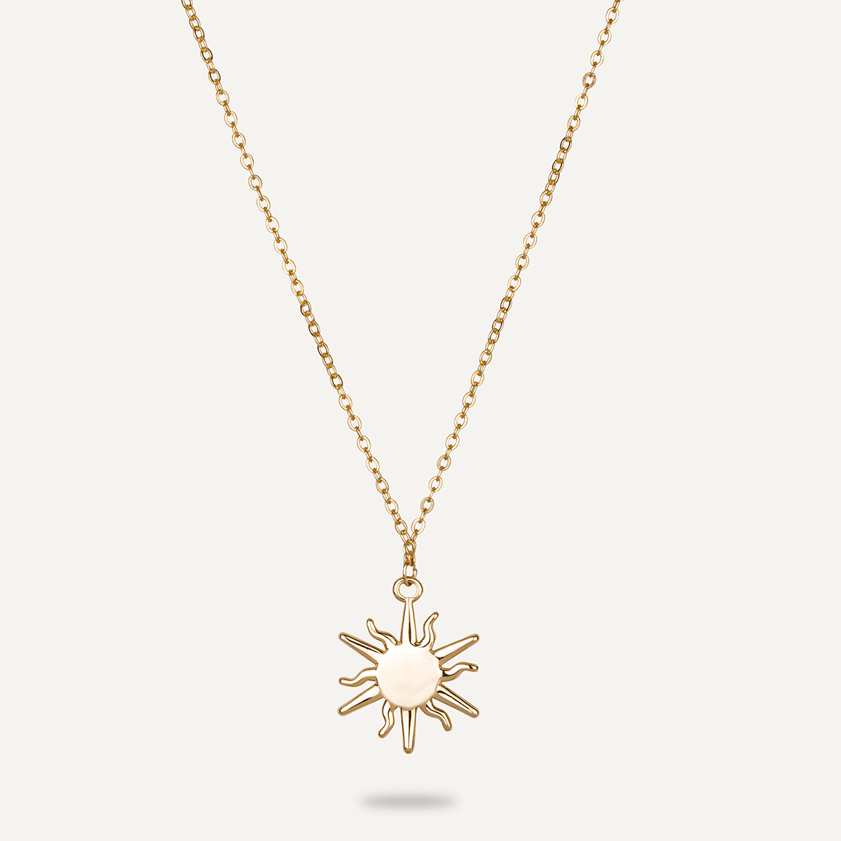 Keira Radiant Sun Charm Necklace In Gold-Tone