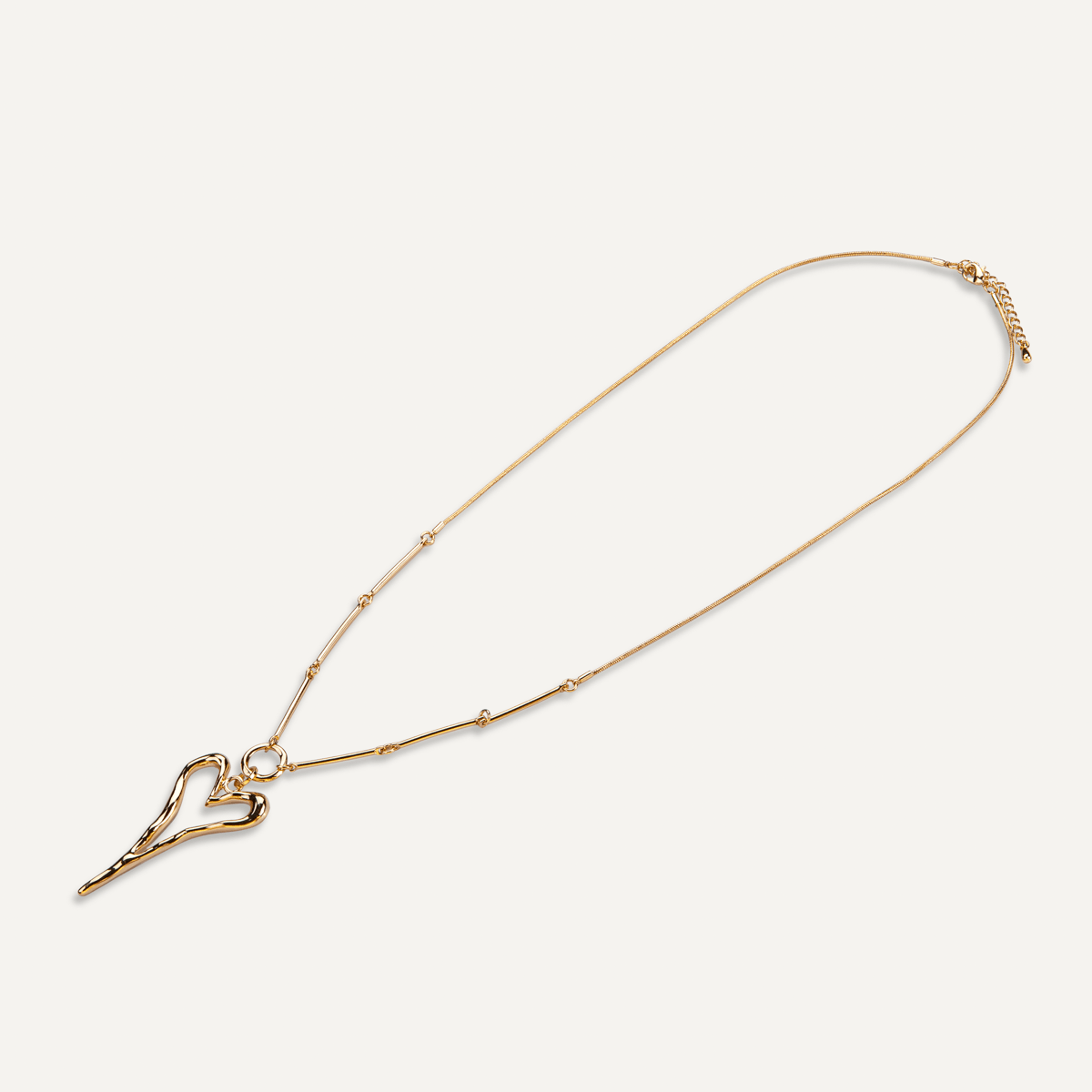 Sweetheart Long Necklace In Gold - D&X Retail