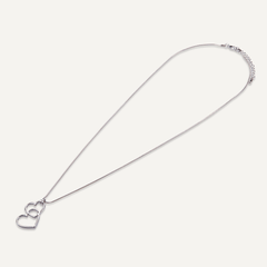 Sweetheart Mid-Length Necklace In Silver - D&X Retail
