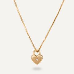 Emily Gold Beaded Heart Necklace - D&X Retail