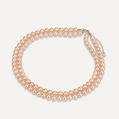 Double-Row Pink Mother Of Pearl Necklace - D&X Retail
