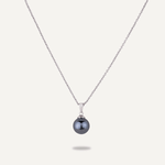 Silver Chain With A Grey Mother Of Pearl Pendant - D&X Retail