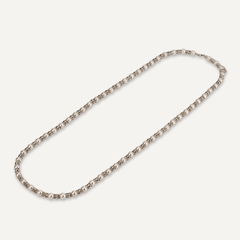 Mother Of Pearl & Silver Crystal Long Necklace - D&X Retail