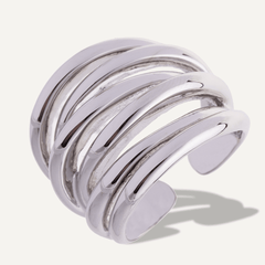 Zaha Multi Row Open Band Ring in Silver - D&X Retail