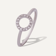 Keira Cubic Zirconia Fixed Sizing Ring In Silver - D&X Retail