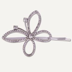 Kylie Silver & Crystal Butterfly Hair Slide - D&X Retail