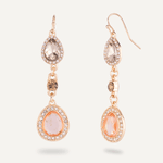 Vivienne Gold & Multicoloured Crystal Teardrop Dangle Earrings - D&X Retail