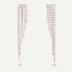 Vivienne Fringed Dangle Earrings In Silver & Crystal - D&X Retail