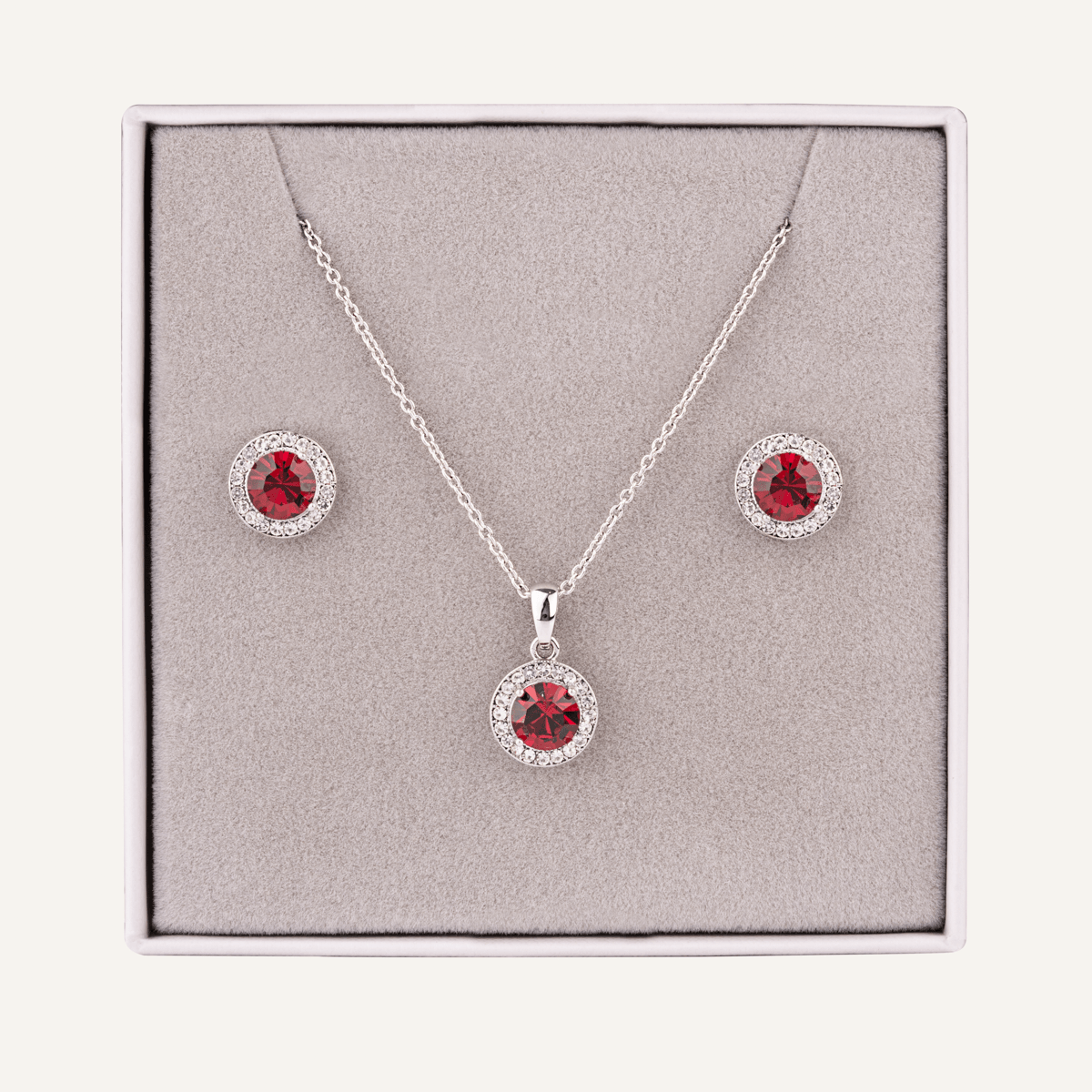 Birthstone necklace and earrings deals