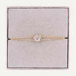April Diamond Birthstone Clasp Bracelet In Gold Cubic Zirconia - D&X Retail
