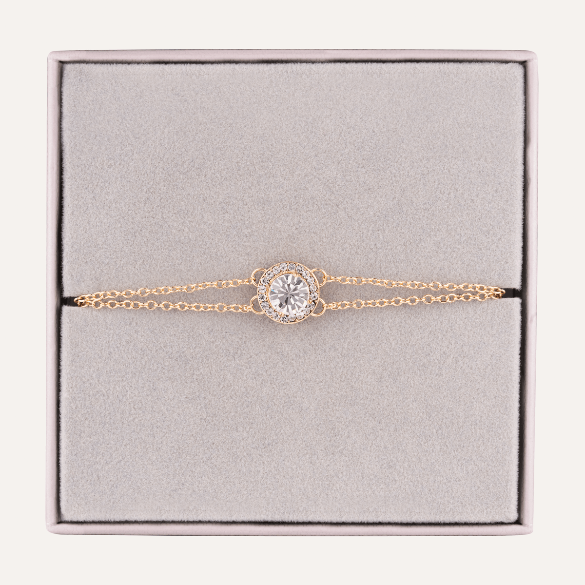 April Diamond Birthstone Clasp Bracelet In Gold Cubic Zirconia - D&X Retail