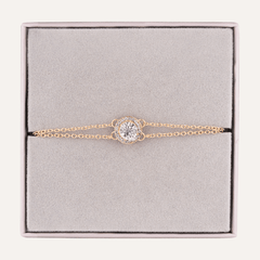 April Diamond Birthstone Clasp Bracelet In Gold Cubic Zirconia - D&X Retail