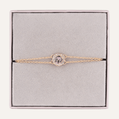 June Alexandrite Birthstone Clasp Bracelet In Gold Cubic Zirconia - D&X Retail