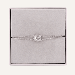 April Diamond Birthstone Clasp Bracelet in Silver Cubic Zirconia - D&X Retail