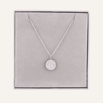 Close-up view of Pisces Zodiac Necklace In Silver (Feb 19 – March 20)