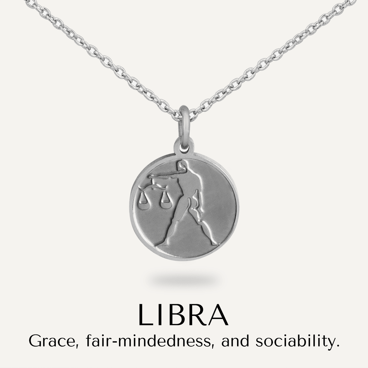 Libra Zodiac Star Sign Necklace In Silver (Sep 23 – Oct 22) - D&X Retail